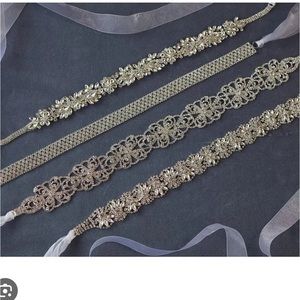 Southern Living Borrowed & Blue by Southern Living 1.5" Rosy Posy Crystal Belt